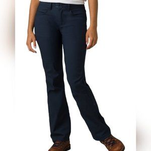 Prana Halle Pant Hiking Travel Short Inseam Navy Blue